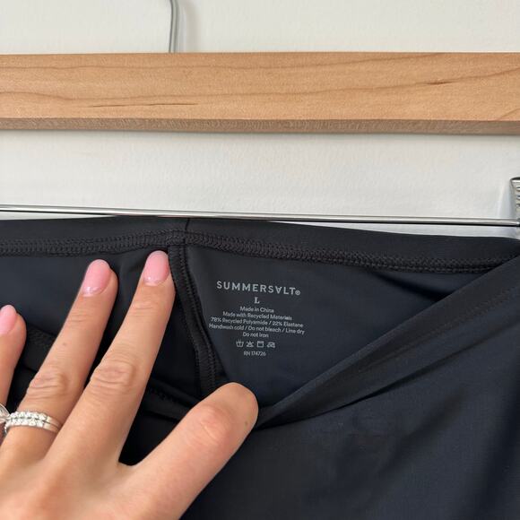 Summersalt The Ruched Swim Skirt Black L NWT - Picture 7 of 9